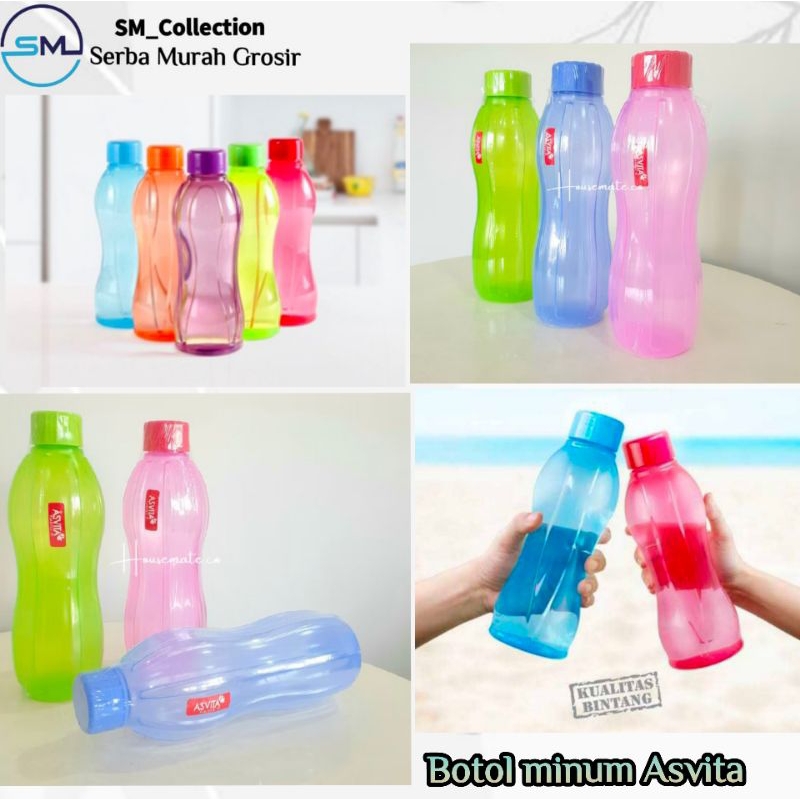 Botol Minum Plastik/Tempat Air Plastik/Botol minum anak/Botol minum dewasa/Botol minum Asvita Neon