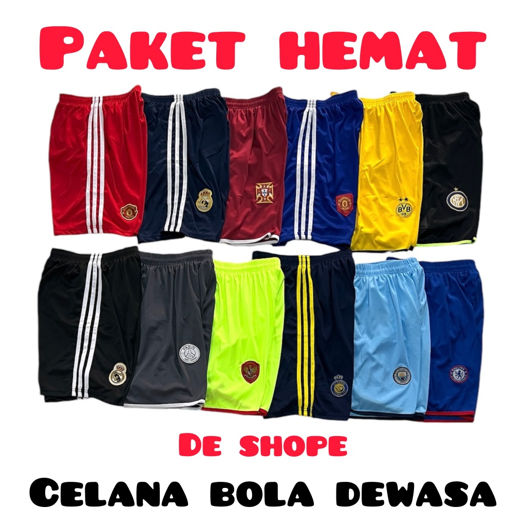 HEMAT bola pendek PAKET HEMAT Celana bola pendek sport celana olahraga warna random bola pendek spor