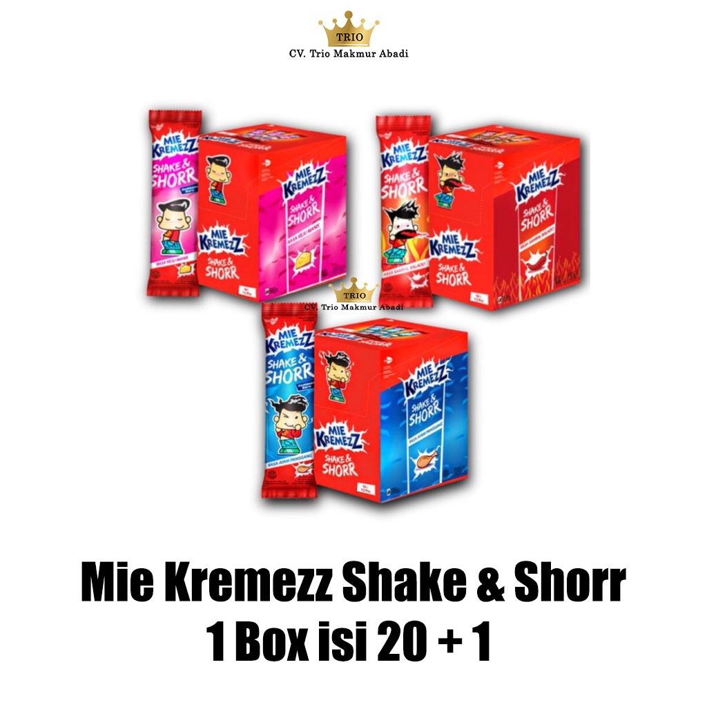 

Mie Kremezz Shake & Shorr 1 Box Isi 20+1