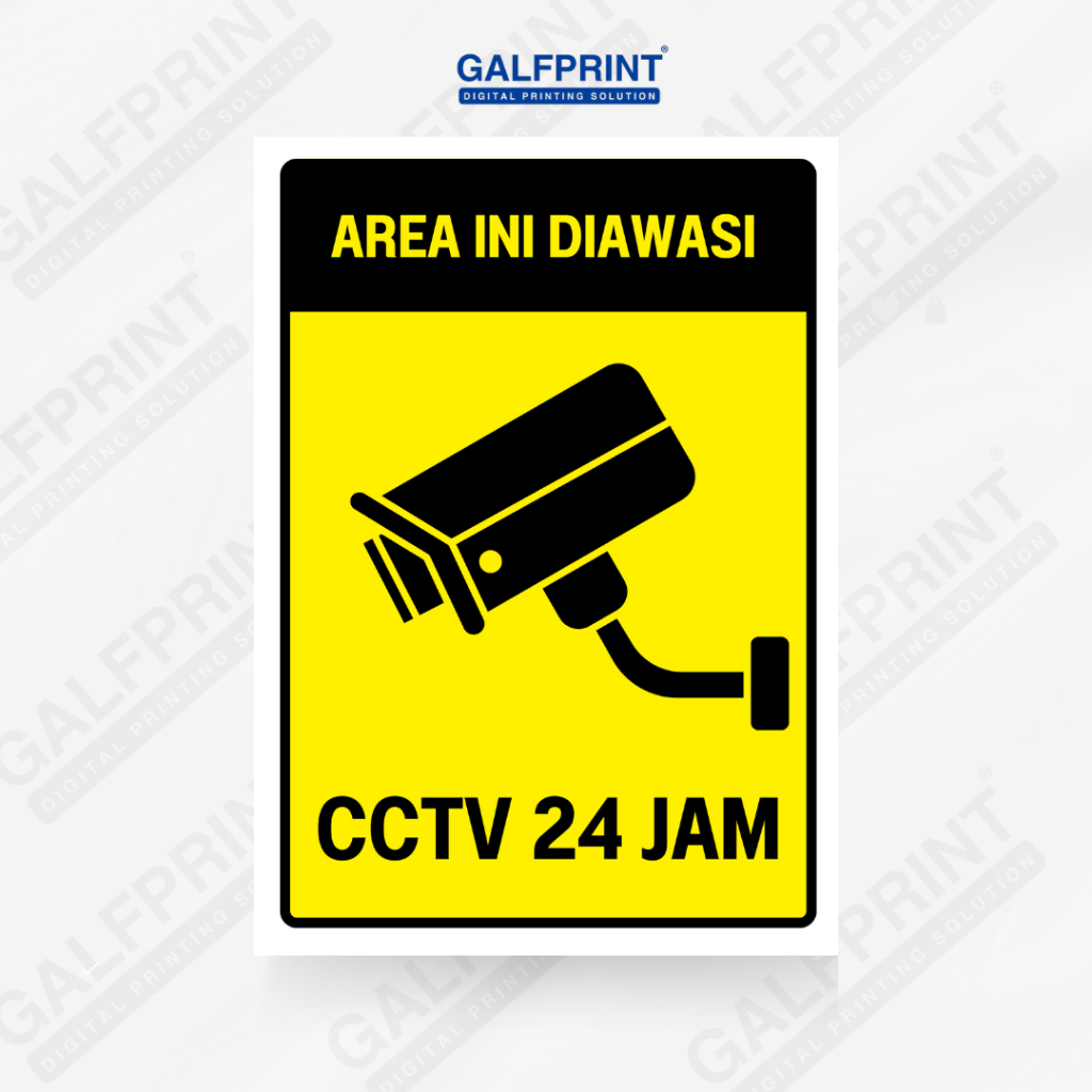 

GALFPRINT STICKER SIGN CCTV 24 JAM 8X11 CM