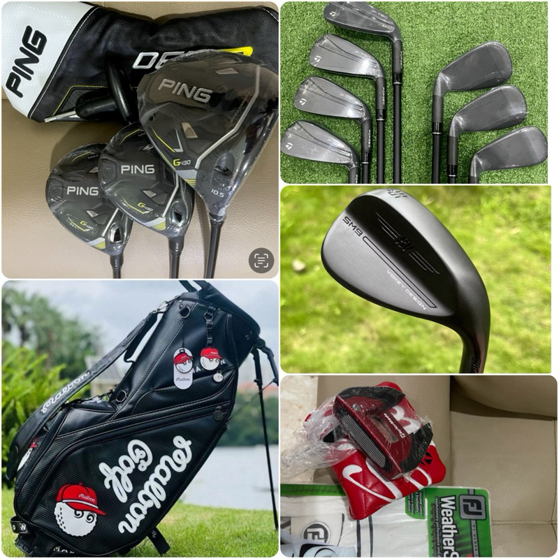 IRON set graphite P790 SR BLACKDriver ping G430 SR  Wood 3&5 Ping G430 SR  Bag malbone hitam Wedge 6