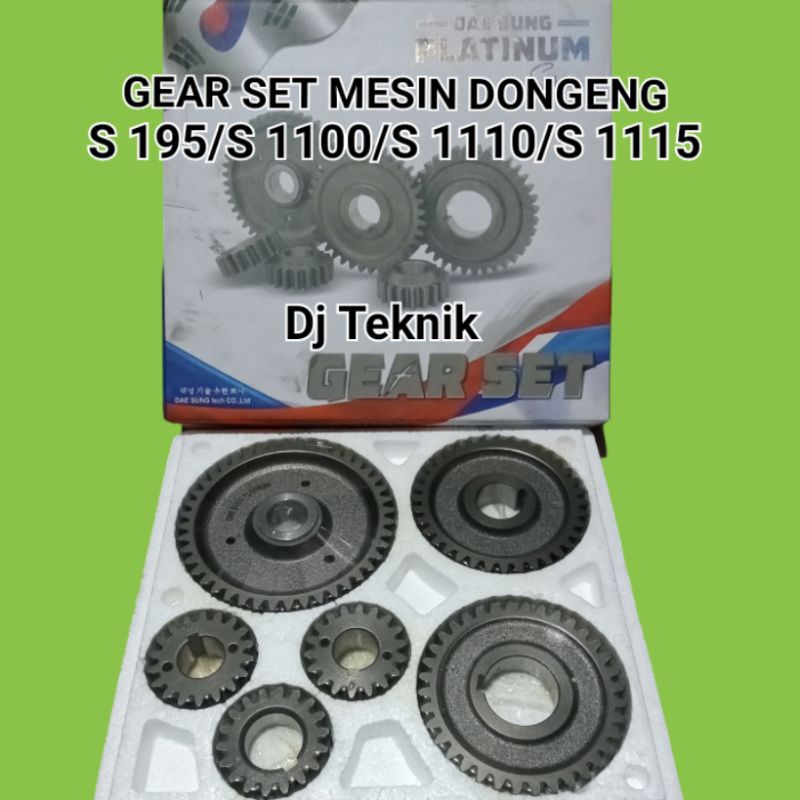 GEAR SET MESIN DONGFENG S 195/S 1115 DAESUNG / GIGI KOMPLIT MESIN DONGFENG S 195/S 1115 DAESUNG