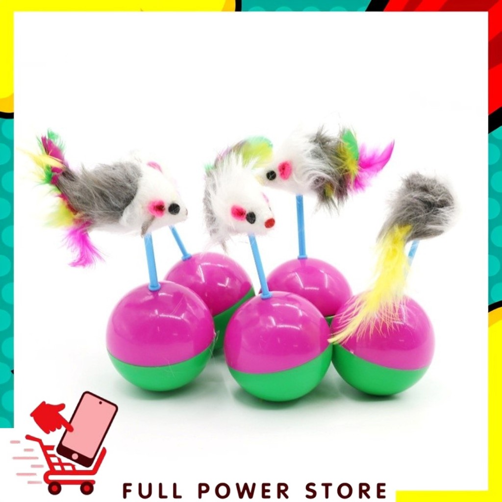 FPS Mainan Kucing Bola plastik Tikus Goyang Mainan Hewan Peliharaan Kucing Anjing Rattle Pet Toys Do