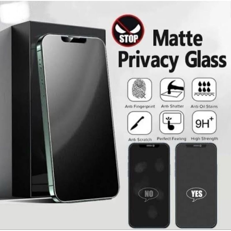 Pelindung Layar Tempered Glass Anti Spy Matte iPhone 6 6G iPhone 6s iPhone 6 SE iPhone 6+ Plus 6s+ i