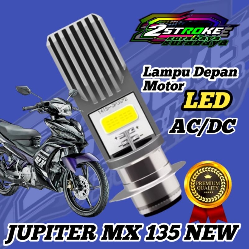 Lampu Depan Motor LED COB Putih YAMAHA NEW JUPITER MX 135 H6/ T19 Ac/Dc 12Volt Pengganti Dop/Bohlam