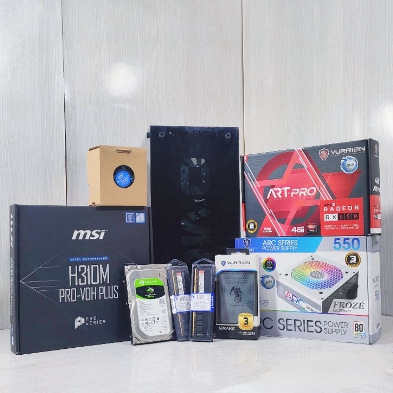 PC Rakitan Gaming Casing Vurrion OMG Black Intel Core i5 Gen 9 Motherboard MSI H310M Pro-VDH Plus RA