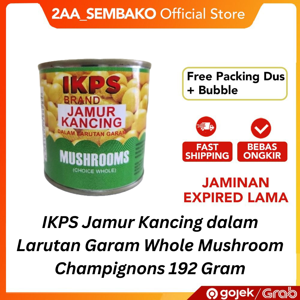 

IKPS Jamur Kancing dalam Larutan Garam Whole Mushroom Champignons 192 Gram