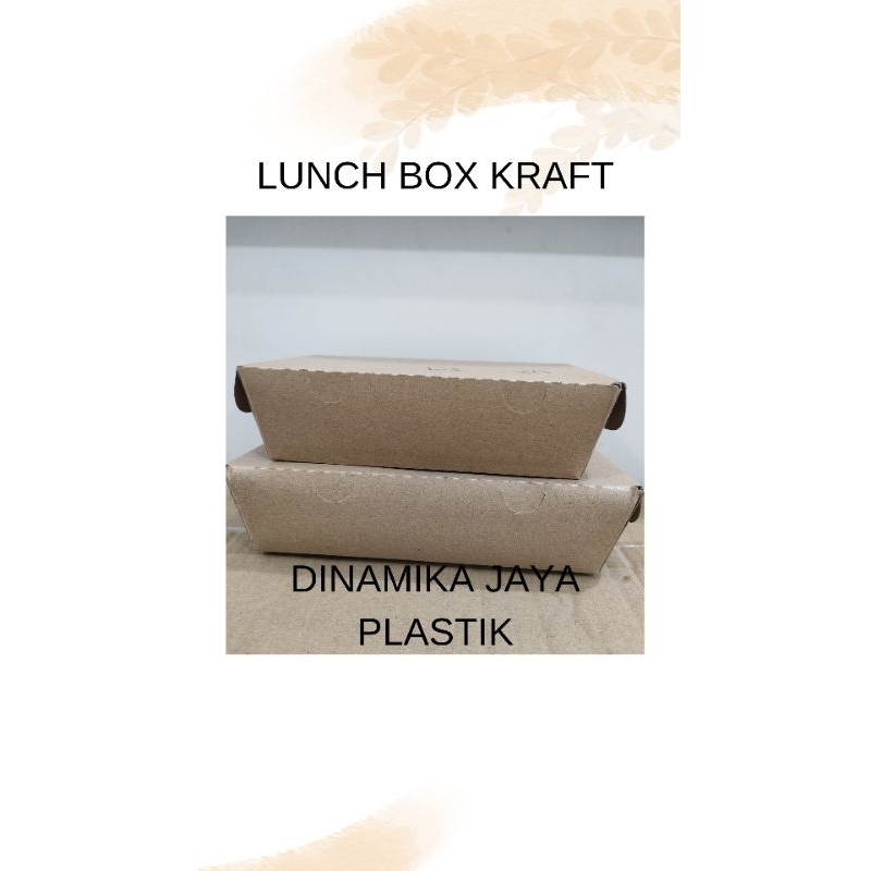 Lunch box/kotak makan kertas Kraft coklat