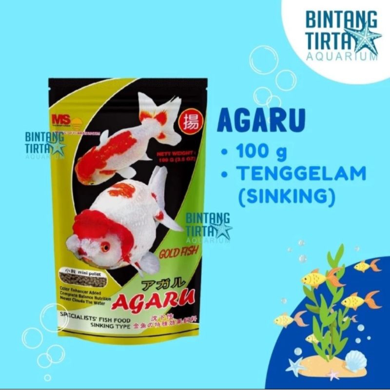 pakan pelet ikan koki agaru