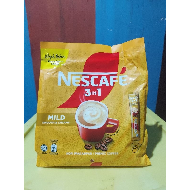 Nescafe 3in1 Mild (25x18gr) Smooth and Creamy  Nescafe Mild