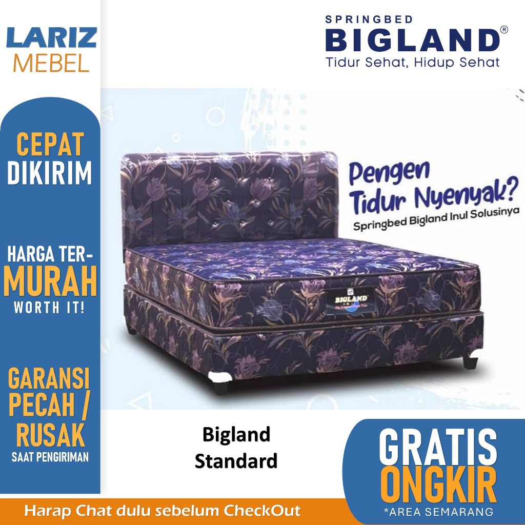 Promo Matras Springbed Bigland standar Mahesa Inul Semarang toko lariz mebel Semarang