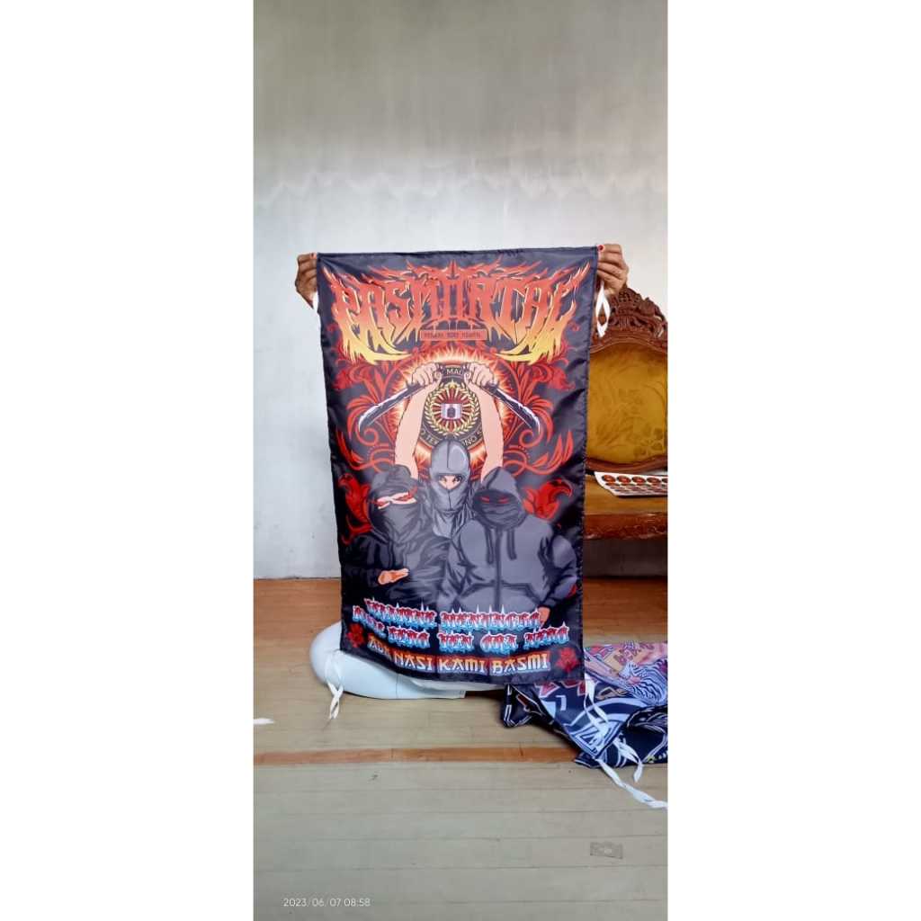 Bendera Printing PASMORTAL(Pasukan Moro Nguntal)ready stok
