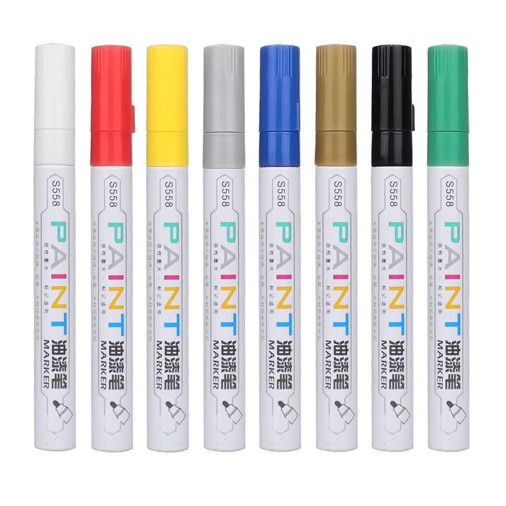 

Deli paint marker / spidol gambar permanent white, black, silver, golden 4 variant 1PCS | S558 - Blessingmask ACC