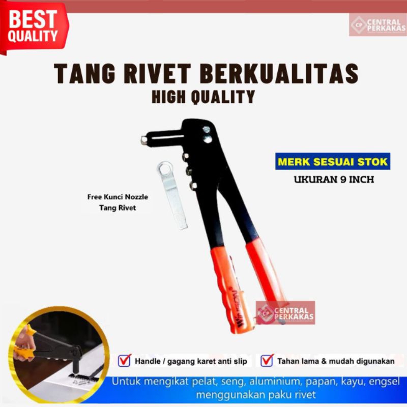 Tang rivet tembak/ tang rivet 9 inch / tang rivet otomatis / tang rivet baja ringan / tang rivet plu