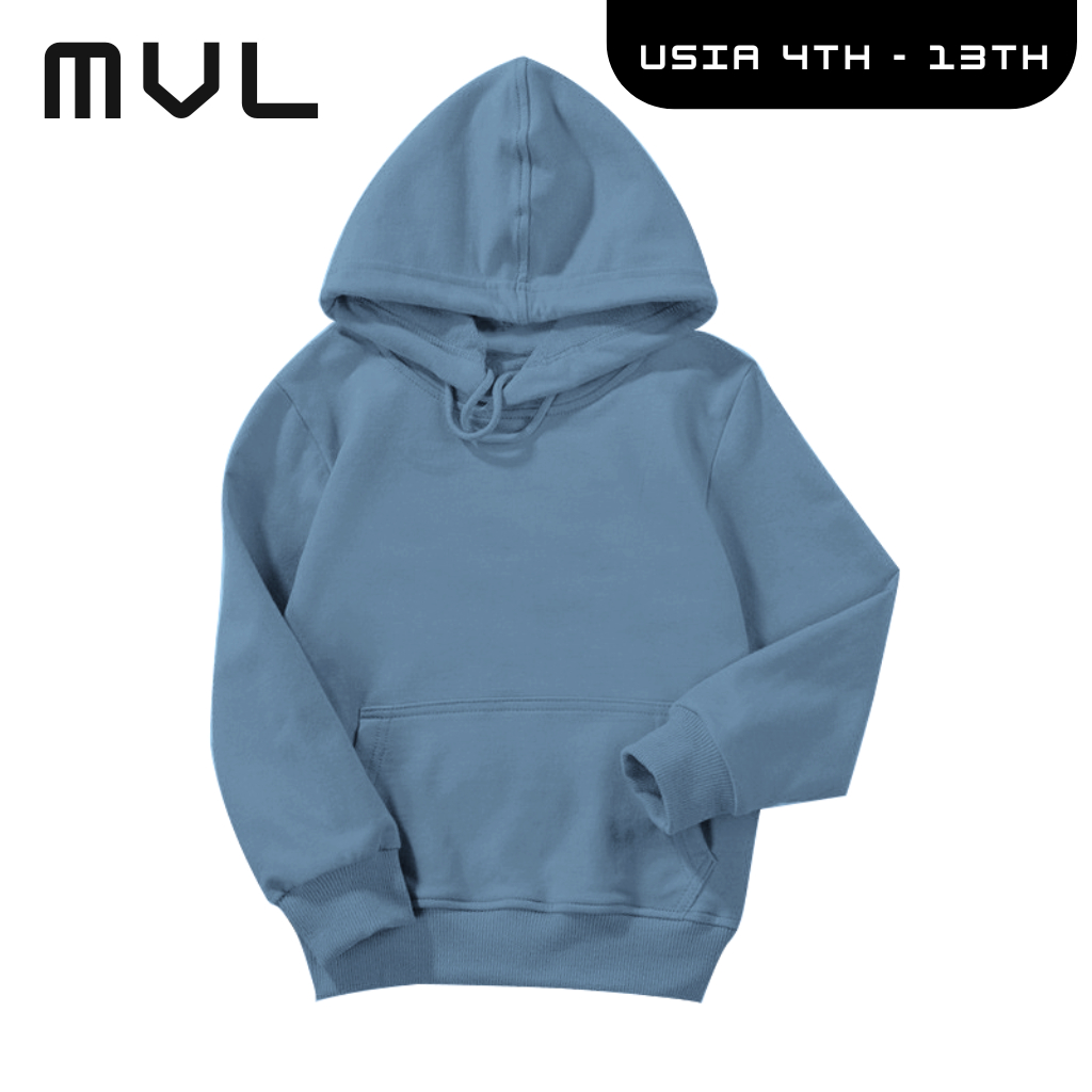 MARVELID Sweater Hoodie Polos Oblong Berhoodie Anak Laki - Laki Perempuan Usia 4 - 14 Tahun