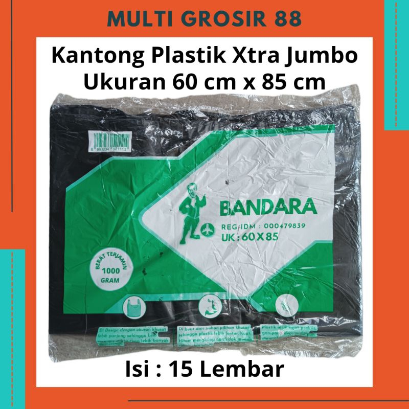 MG88 KANTONG PLASTIK KRESEK HD 50 60 COCO / Drone / Bandara TEBAL SUPER JUMBO HITAM / PUTIH SUSU / M