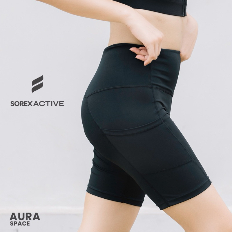 Sorex Active Short Legging Sport AURA SA 007 warna black