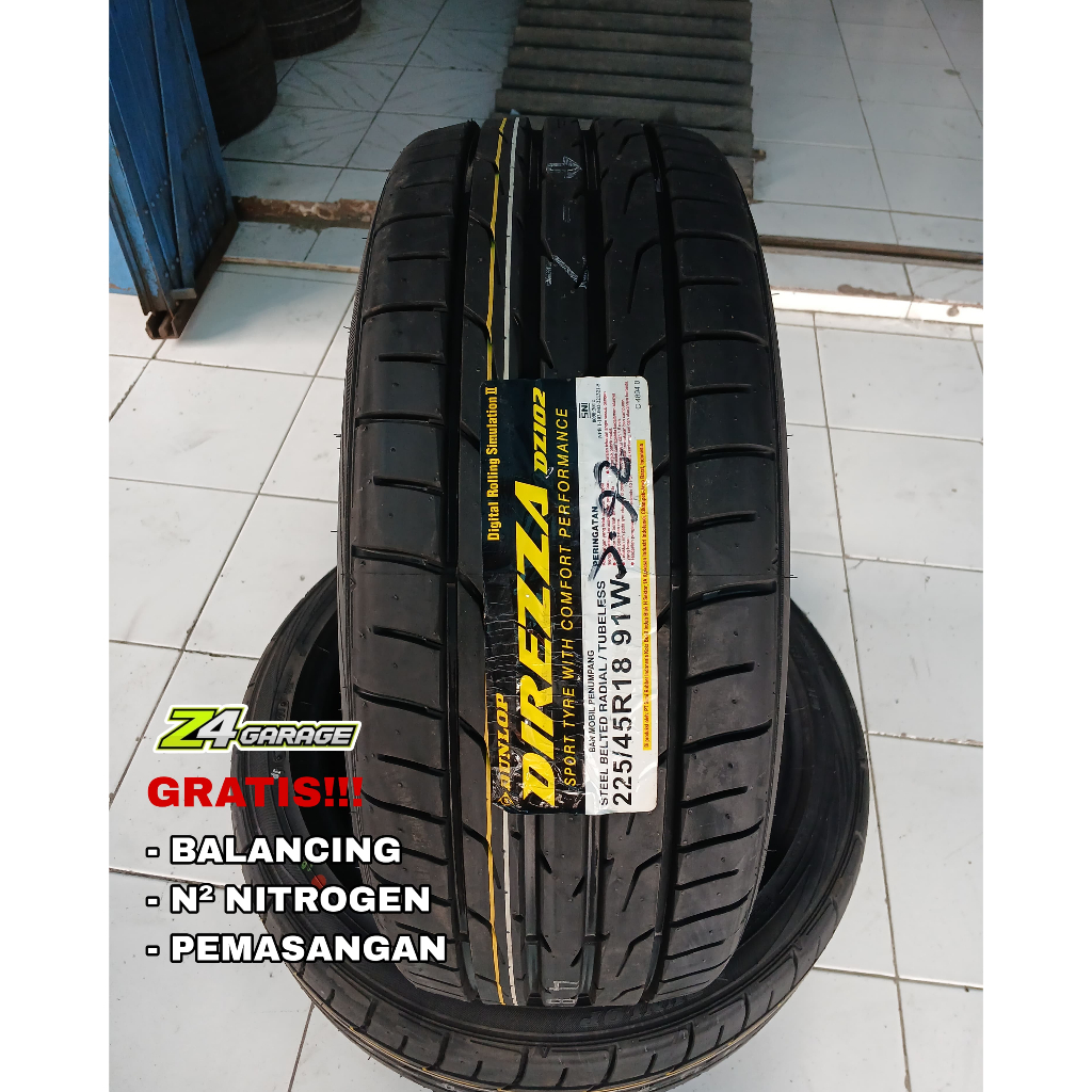 Ban Mobil Dunlop 225 45 R18 Direzza DZ102 - Ban Mobil Dunlop 225 45 R18 Direzza