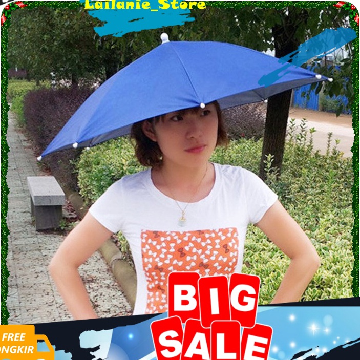 Paling Populer  Payung Topi Kepala Anak Dewasa Payung Kepala Mini Besar Mancing Murah Jumbo Anti Huj
