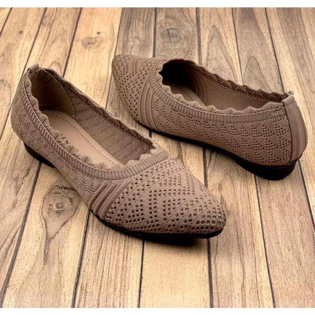 Sepatu Wanita Flat Shoes Rajut Sepatu Balet Rajut Import PREMIUM