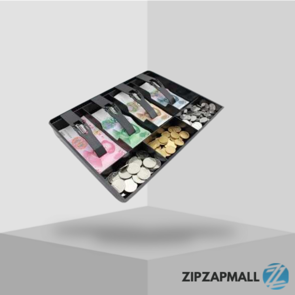 Laci Uang Kasir 4 Sekat Plastik Coin Cash/ Tempat Uang Pisahkan Setiap Nominal Plastik Kokoh Ringkas