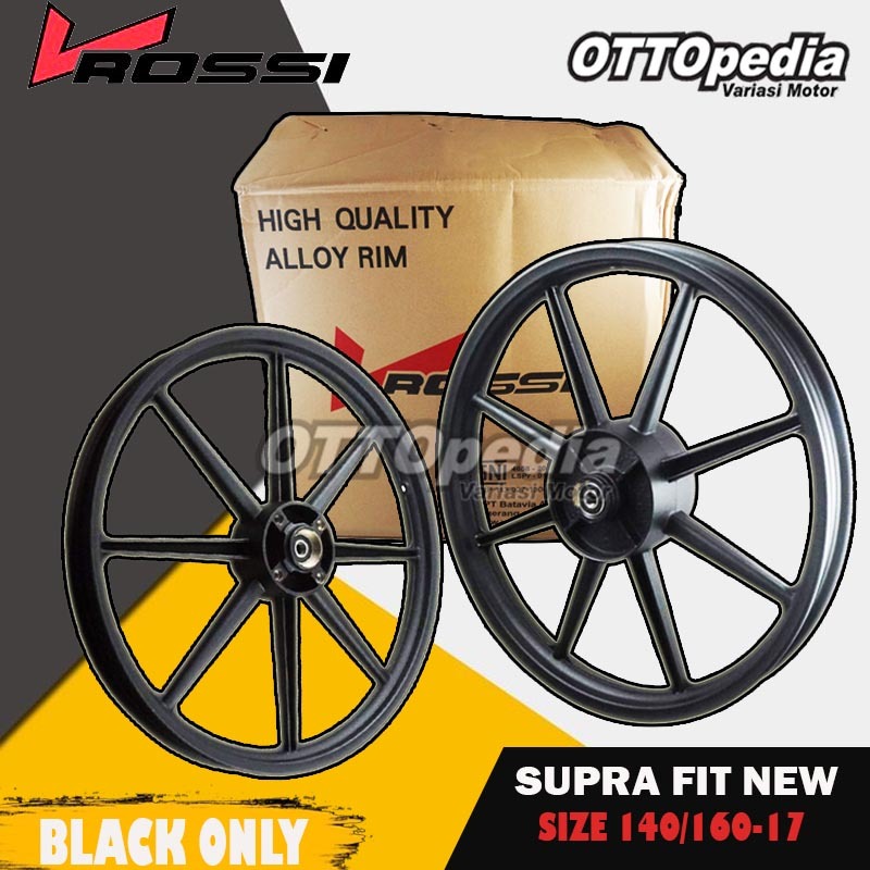 Velg Pelek Racing Venom Vrossi PNP Supra Fit New  Palang 8 Uk Ring 17 - 140 & 160 Hitam
