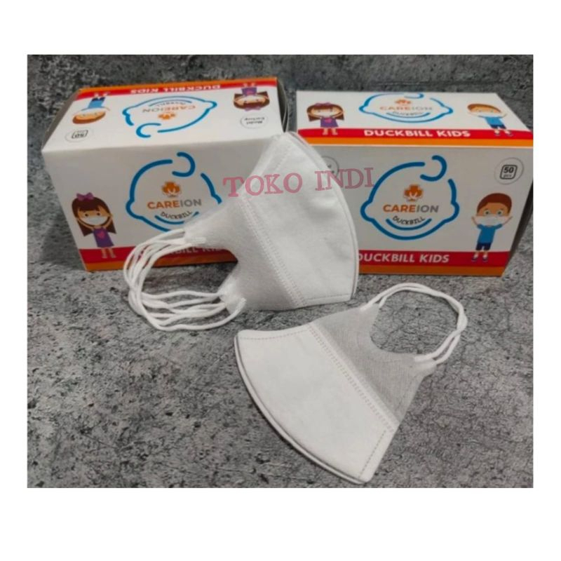 Masker Duckbill Kids Anak Careion Polos Putih