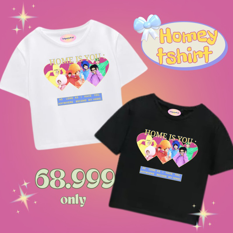 [FREE CUSTOM] homey tshirt || KAOS CUSTOM SEVEENTEN/NCT/ENHYPEN/KPOP/BUCIN AESTHETIC TERMURAH
