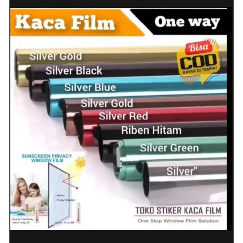 Kaca Film One Way 1 Roll Panjang 30 meter One way Penangkal Panas Matahari