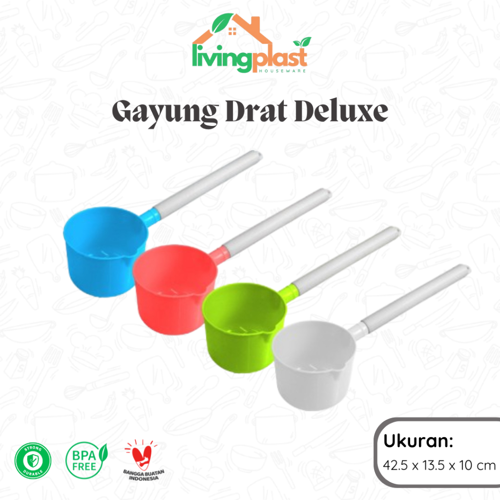 Gayung Drat / Gayung Bajigur / Gayung Gagang Panjang Plastik