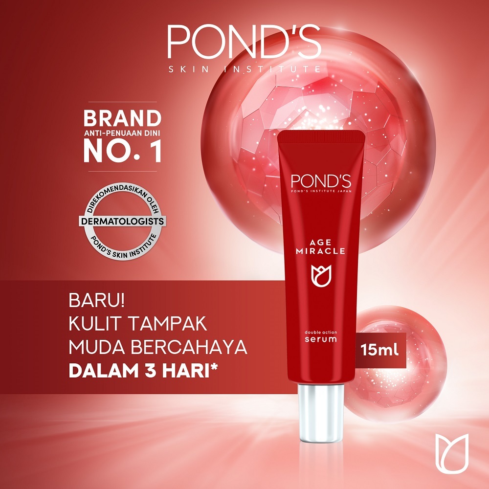 Ponds Age Miracle Serum Wajah Anti Aging +Glowing Serum With Retinol&Niacinamide 15Ml