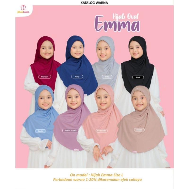 HIJAB EMMA BY BABYJAB JILBAB KAKAK JILBAB OVAL INSTAN HIJAB ANAK HIJAB OVAL ANAK