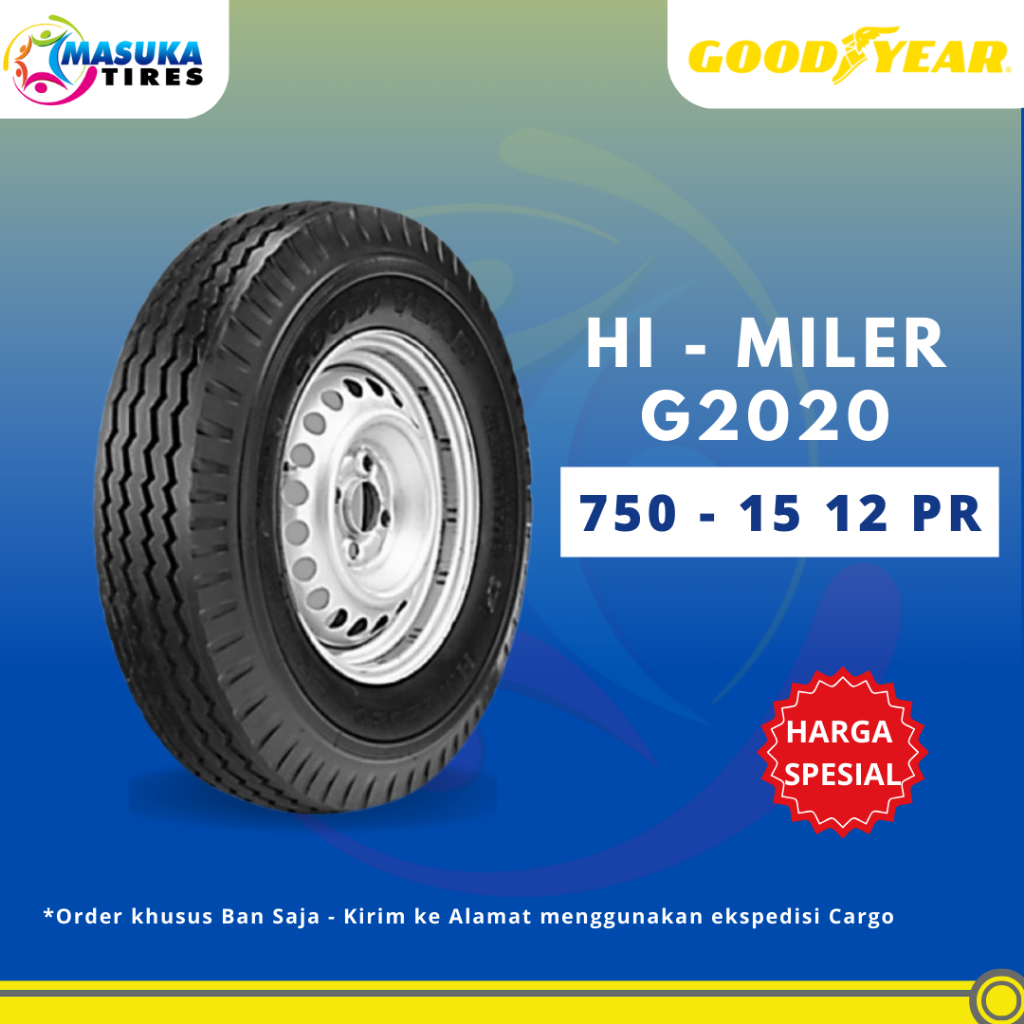 Ban Luar Truk 750 - 15 12 PR Goodyear Hi - Miler G2020 750 7.50 R15 R 15 12 PR Goodyear G2020 Hi Mil