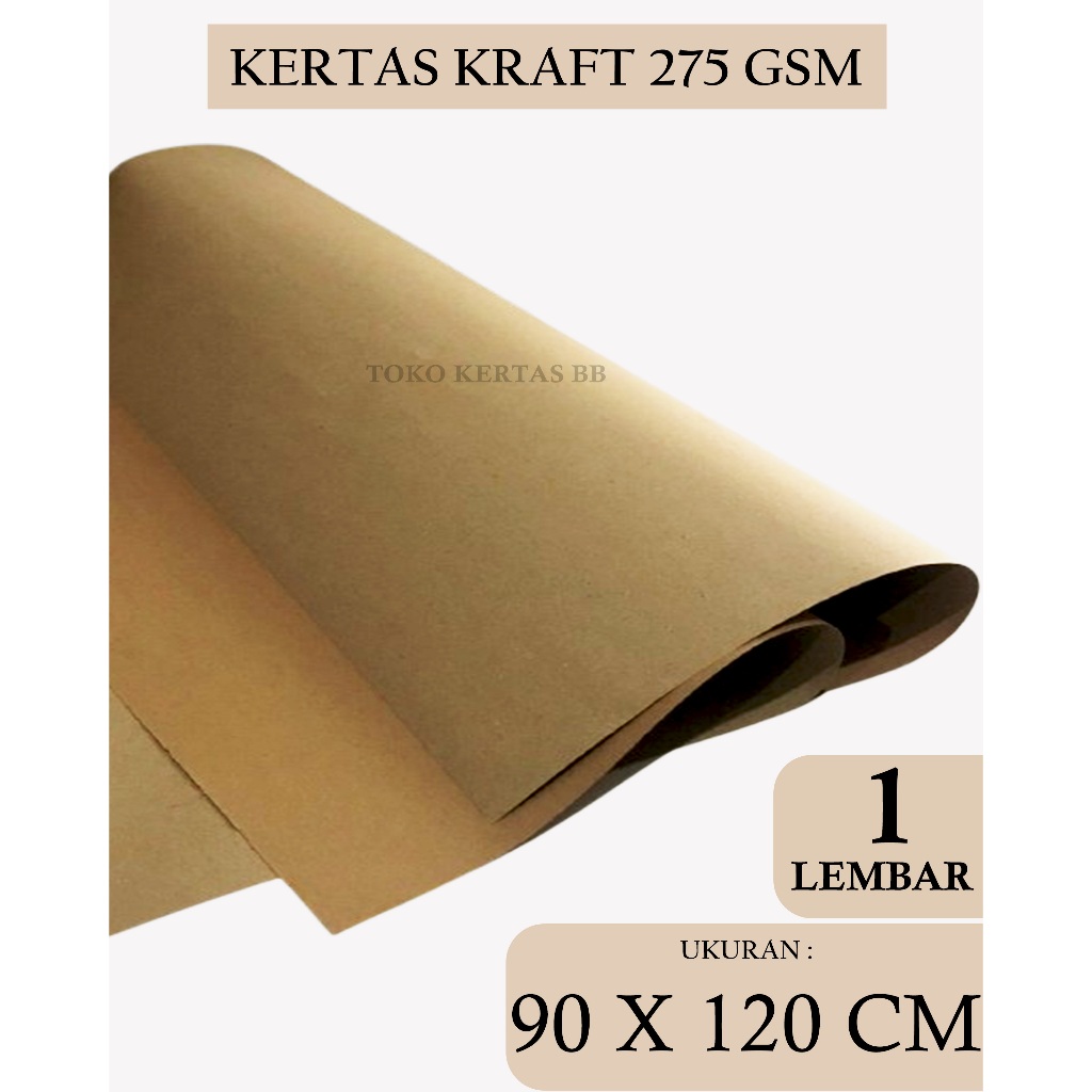

KERTAS SAMSON / KRAFT / KESING 275 GSM UKURAN PLANO ( 90 X 120 CM ) , 1 LEMBAR