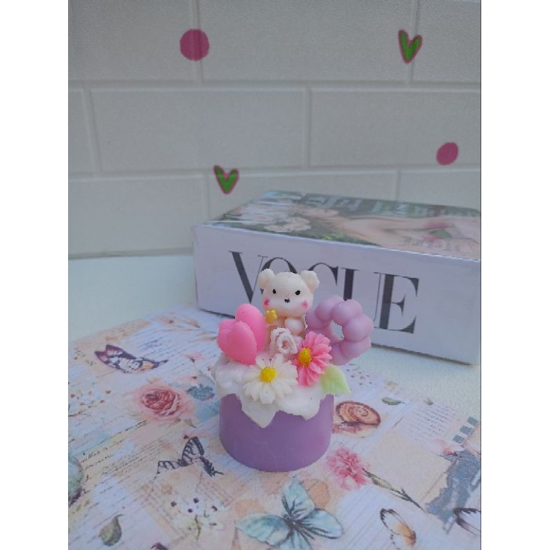 Cake Candle Size S/Mini Cake Candle Small/Scented Candle/Cake Candle/Custom Cake Candle/Korean Candl