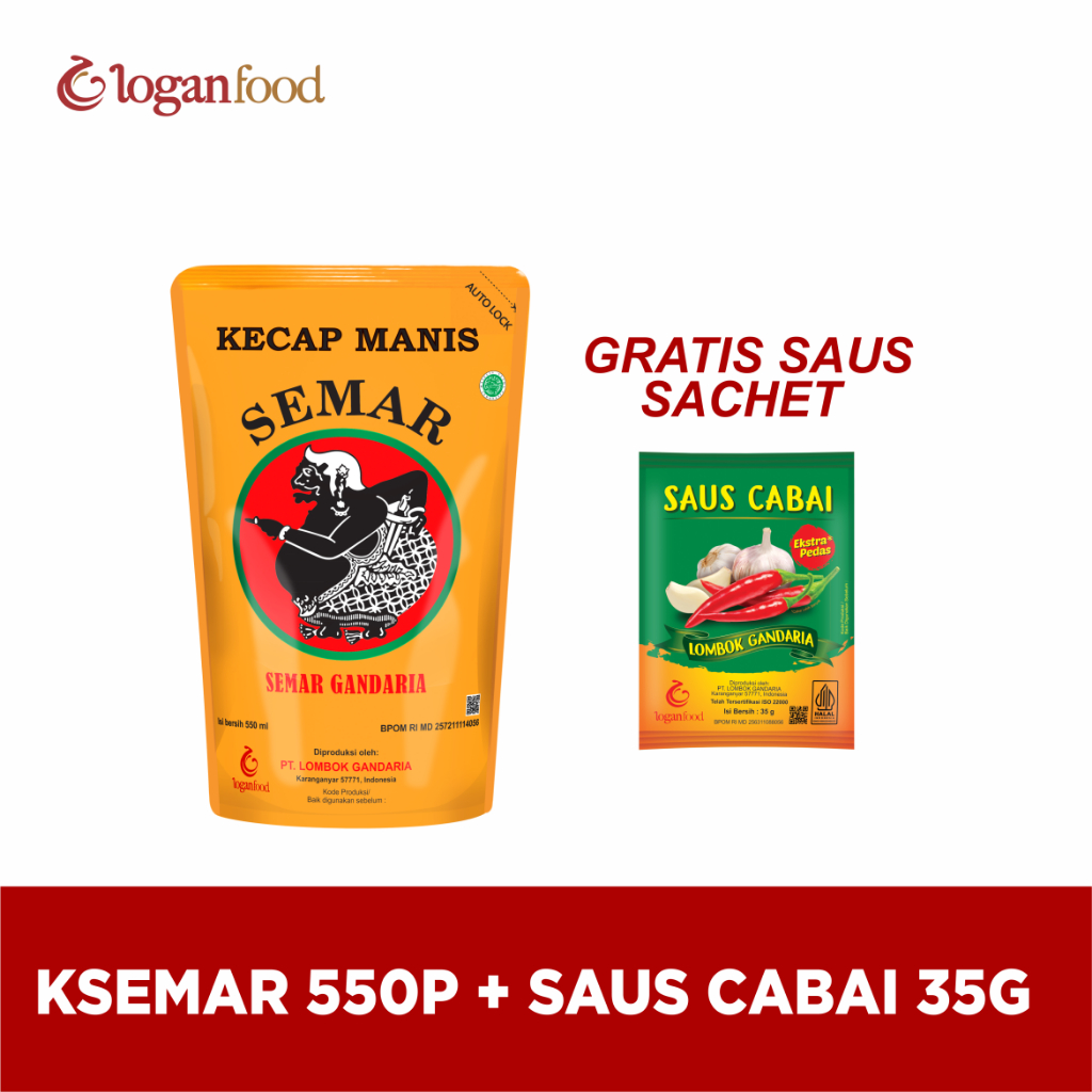 

KECAP MANIS SEMAR 550P GRATIS SAUS EKSTRA PEDAS 35ML