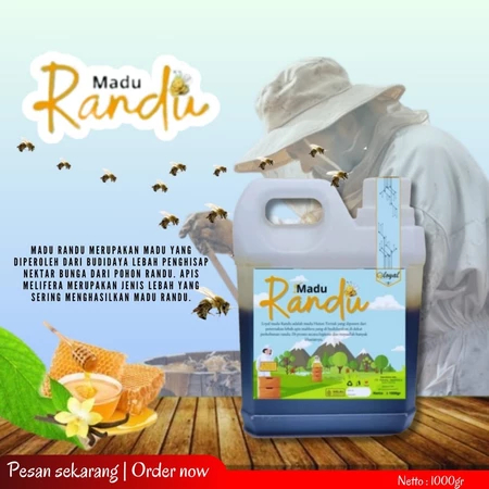 

Madu Asli Murni 1kg Grade A Nektar Randu 100% Alami Pure Natural Raw Honey