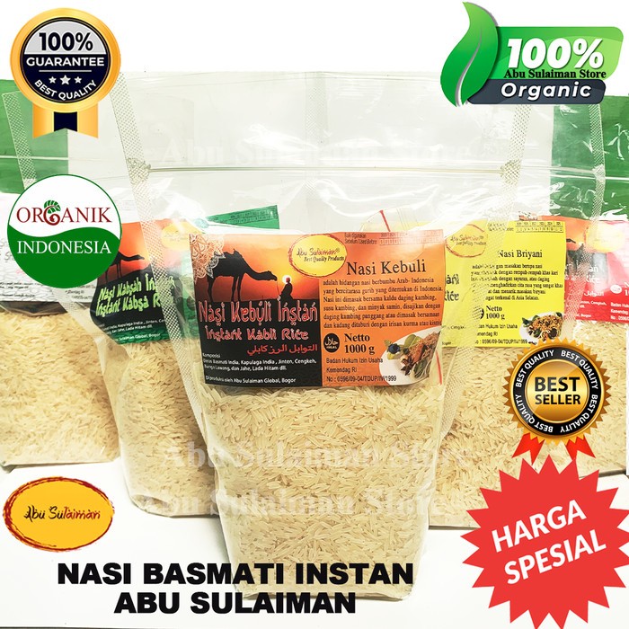 

Nasi Shawarma Instan Abu Sulaiman Ukuran 500 G/ Instant Basmati Shawarma Rice Gratis Kismis