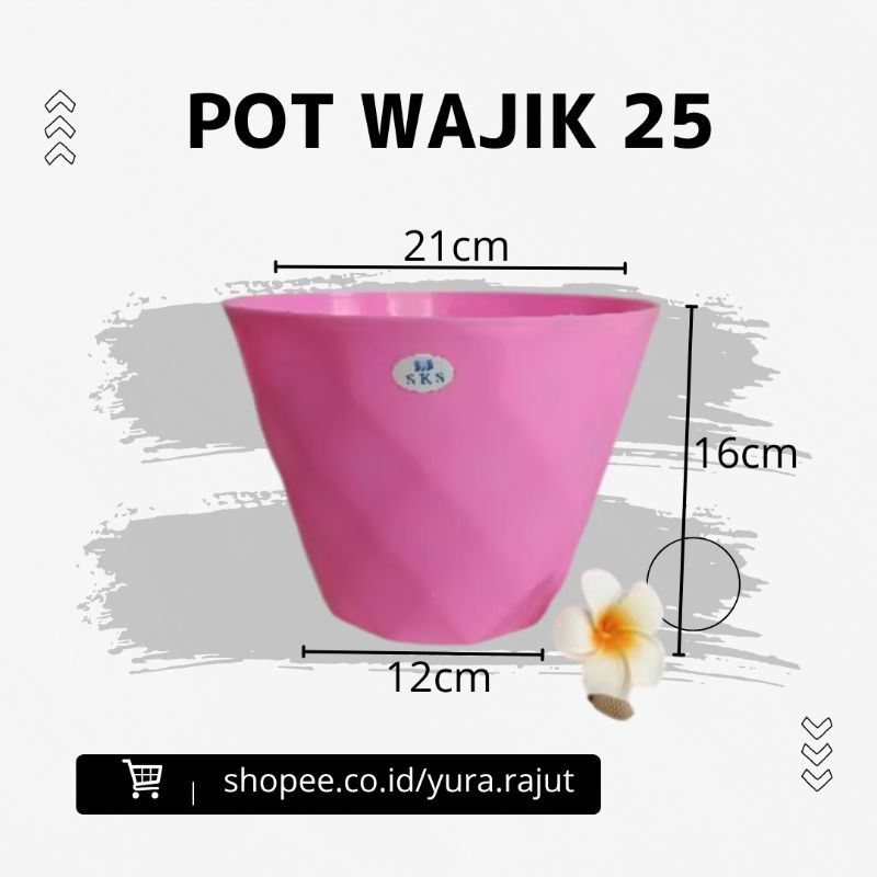 Pot plastik WAJIK 25 warna warni