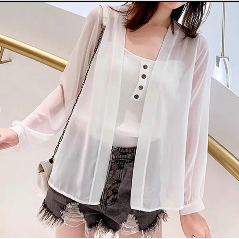 COD outer transparan chifon model korean style