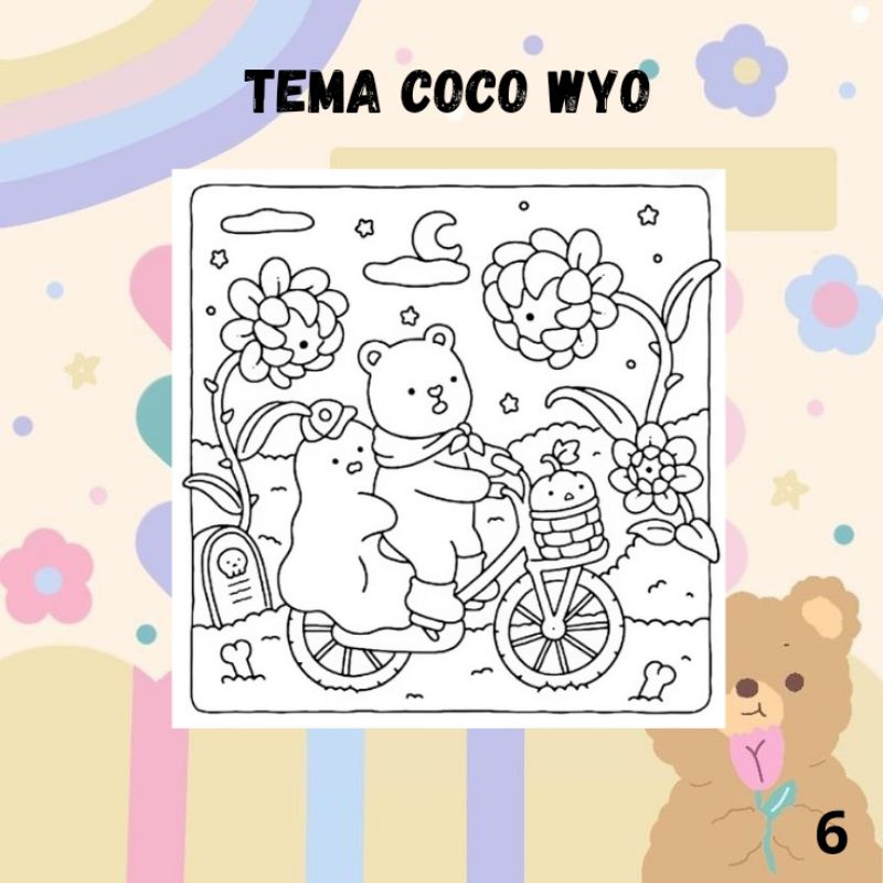 

KERTAS MEWARNAI/KERTAS MENGGAMBAR/BUKU GAMBAR/COLORING/SKETSA COCO WYO/COCO WYO