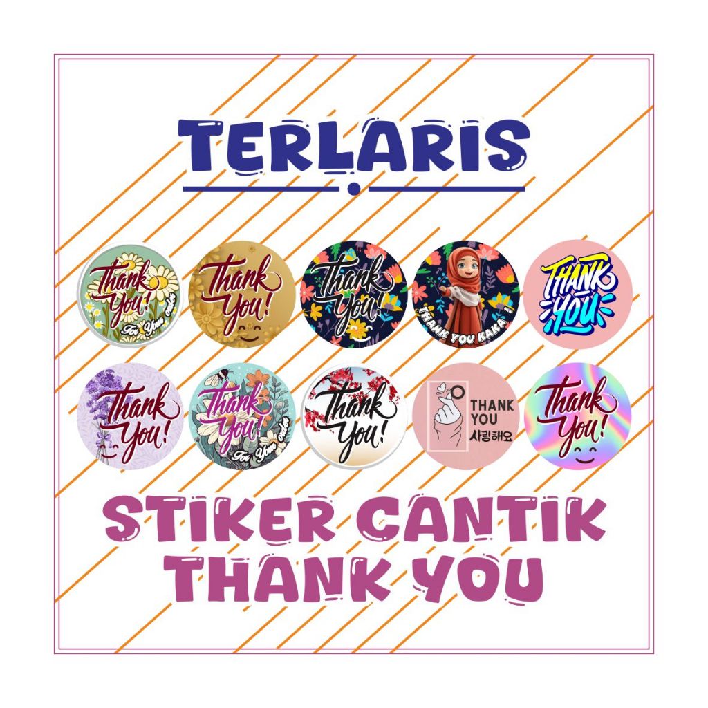 

Thank You Sticker. Stiker Lebel Thank You