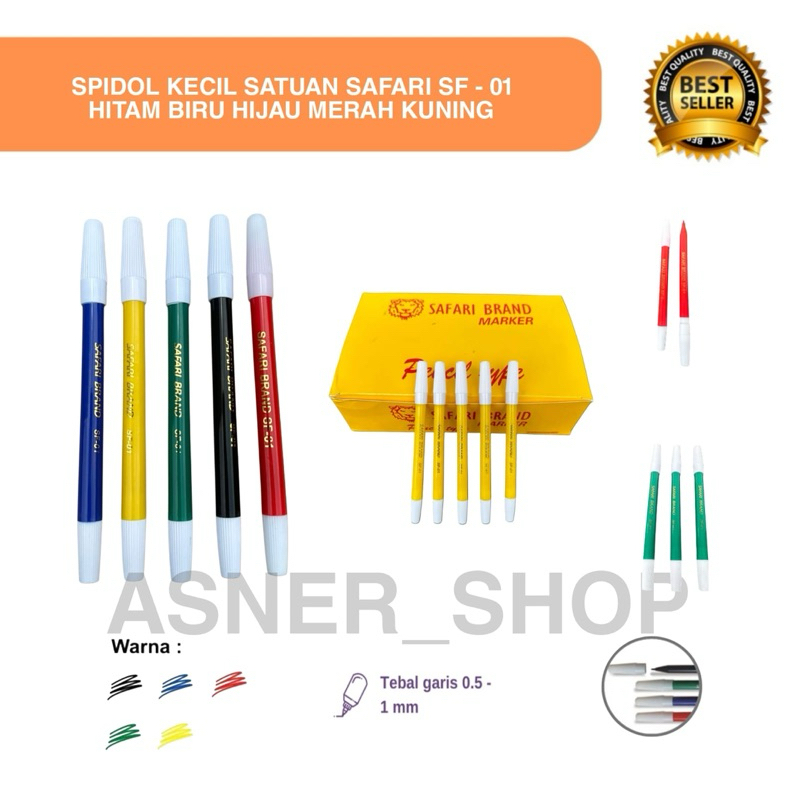 

Spidol Kecil Permanen Safari Brand Marker Permanent Tahan Air