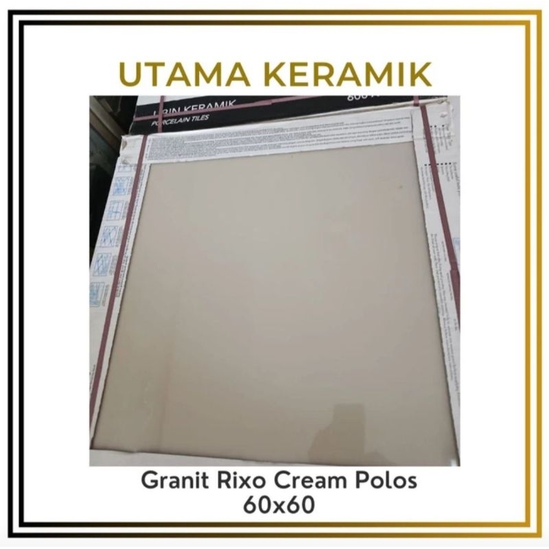 Granit cream polos 60x60 rixo KW 1 - Granit cream polos glossy