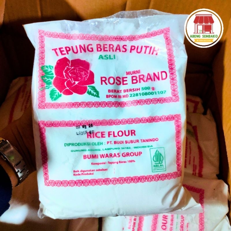 

Tepung beras rose brand 500 gram