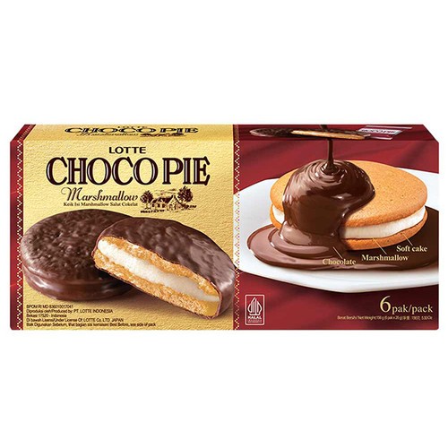 

LOTTE CHOCO PIE MARSMALLOW (6'S) BOX 168/156g