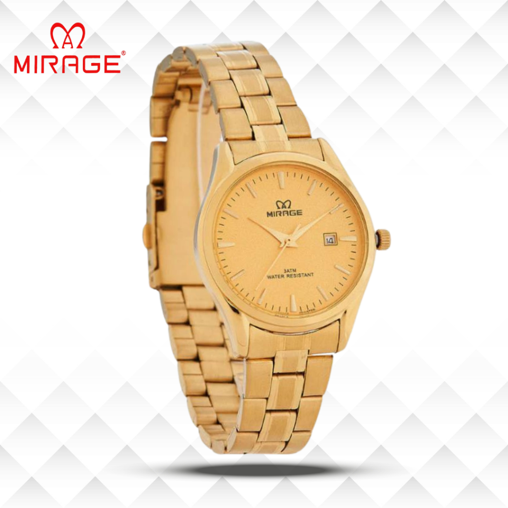 Mirage Jam Tangan Wanita Analog 8708 L Gold Original Stainless