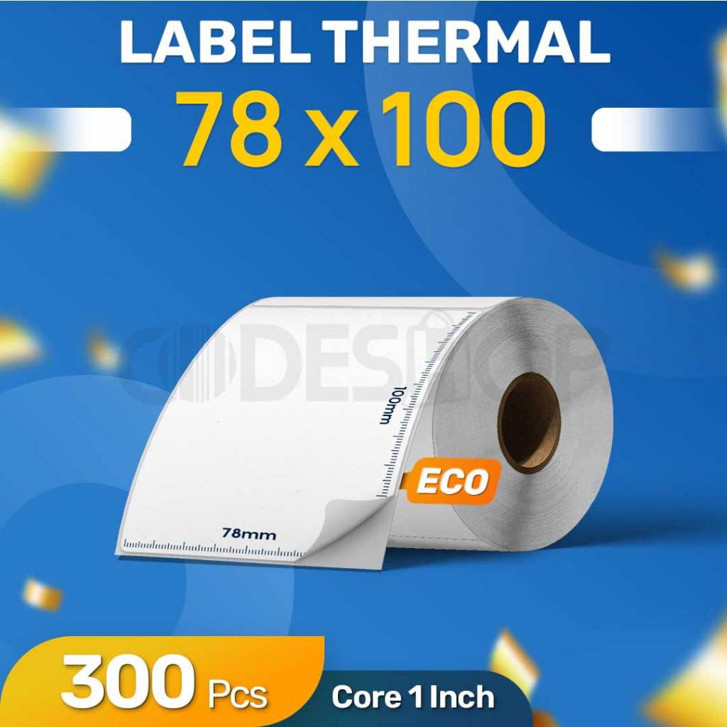 

Label Thermal 78x100mm 1 Line Kertas Sticker 78 x 100 ECO