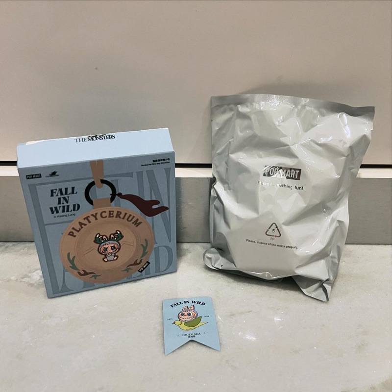 POP MART Platycerium Biru Muda Light Blue Labubu THE MONSTERS FALL IN WILD SERIES Platycerium Crotal