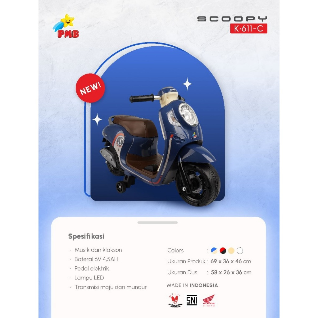 Motor Accu Pmb Honda Scoopy K611 C
